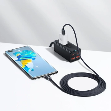 Baseus Crystal Shine Series kabel przewód USB do szybkiego ładowania i transferu danych USB Typ A - USB Typ C 100W 1,2m czarny (CAJY000401)