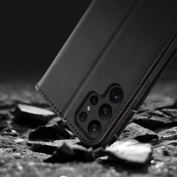 Etui ochronne Dux Ducis Hivo do Samsung Galaxy S23+ pokrowiec z klapką portfel podstawka blokada RFID Czarne