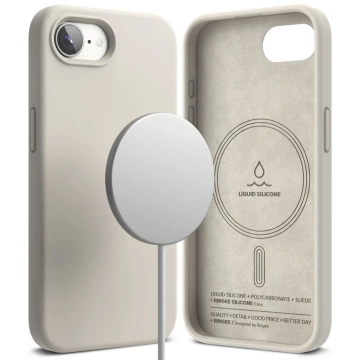 Ringke Silicone Magnetic MagSafe für iPhone 16e Stone
