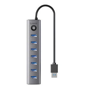 Adapter-Hub Orico CL7U USB-C auf 7x USB 3.0 Grau