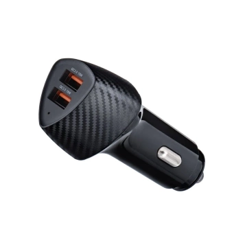Ładowarka samochodowa Forcell Carbon QC 3.0 2xUSB 36W Czarna