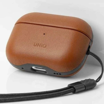 UNIQ Terra Kopfhörer-Schutzhülle für AirPods Pro 2nd Gen. Echtes Leder braun/toffee braun