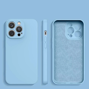 Etui na telefon Silicone case do Samsung Galaxy A14/A14 5G silikonowy pokrowiec jasnoniebieskie