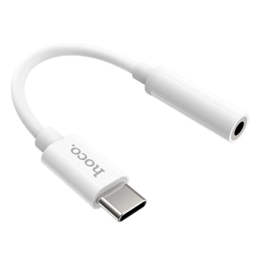 HOCO Adapter AUX Typ C Do Jack 3,5 Mm LS30 Biały