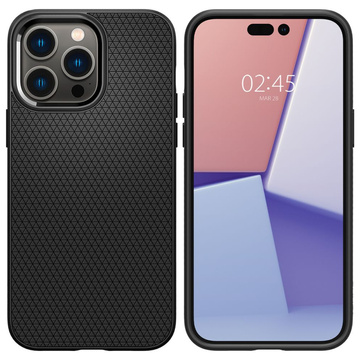 Etui obudowa plecki Spigen Liquid Air do Apple iPhone 14 Pro Matte Black + Szkło