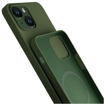 Etui für Telefon 3mk für Apple iPhone 13 Hardy Silicone MagCase Alphine Green