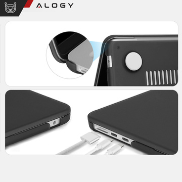 Etui do Macbook Air 15 M2 2023 / M3 2024 (A2941,A3114)  Case obudowa pokrowiec matowe Alogy Hard Cover Czarne