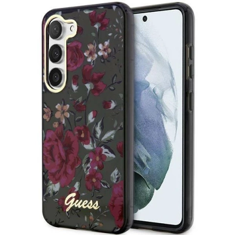 Etui Guess GUHCS23MHCFWSA do Samsung Galaxy S23+ Plus S916 zielony/kaki hardcase Flower Collection