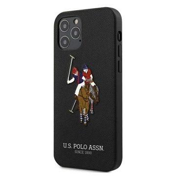 Etui na telefon US Polo Embroidery Collection iPhone 12/12 Pro 6,1" czarny/black 
