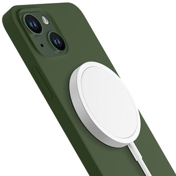 Etui für Telefon 3mk für Apple iPhone 13 Hardy Silicone MagCase Alphine Green