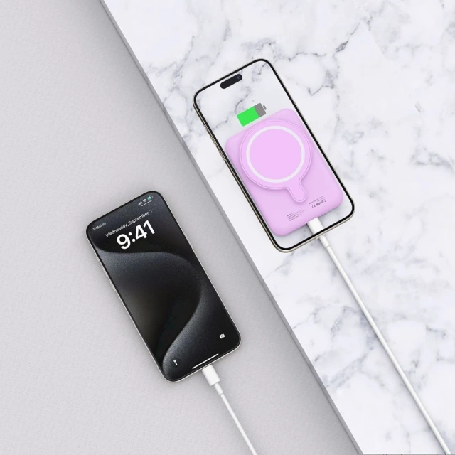Magnetische Powerbank PB10 Lifemag Magsafe Power Bank 5000mah Lila