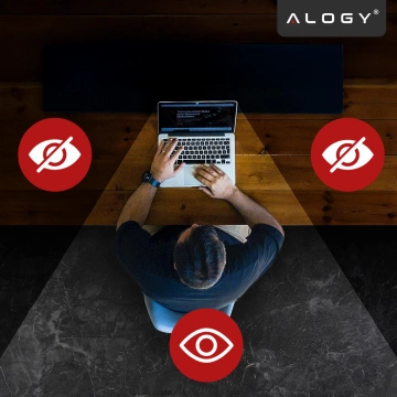 Magnetyczna folia prywatyzująca do MacBook Air 13.6" 2022–2025 – ochrona prywatności, łatwy montaż, pokrowiec do przechowywania, redukcja odblasków – Alogy SecureView™