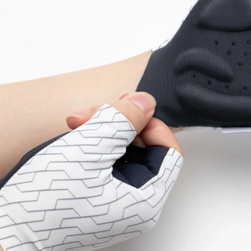 Rękawiczki Rowerowe Rockbros MTB S Krótkie Biało-Czarne