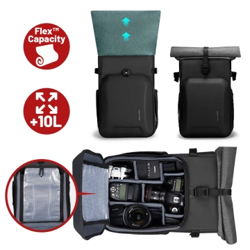 Mark Ryden Kamera- und Ausrüstungsrucksack, wasserdicht, 30 l Fassungsvermögen, stoßfestes EVA-Material, mit Fächern für Zubehör und einen 15,6-Zoll-Laptop (48 × 27 × 19 cm) – Schwarz