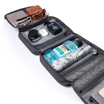 Bange wasserdichter Rucksack für 15,6-Zoll-Laptop, Stadtreisender, 45 x 30 x 16 cm, für Arbeit, Flugzeug, Herren, Damen, mit USB-Anschluss Schwarz