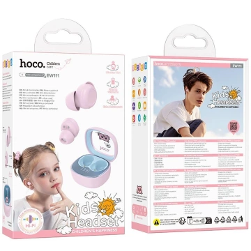 TWS-Kopfhörer für Kinder Hoco EW111 Bluetooth 5.4 Rosa