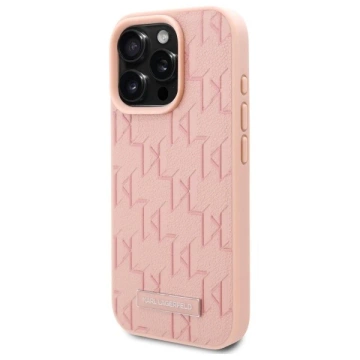 Etui Karl Lagerfeld do iPhone 16 Pro 6.3" Różowy Magsafe Hardcase Hot Stamp