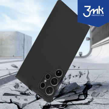 Hülle für Samsung Galaxy S24 Ultra 3mk Matt Case Gehäusedeckel Mattschwarze Rückseite