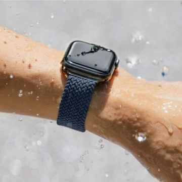 Pasek UNIQ Aspen do Apple Watch 40/38/41mm Series 4/5/6/7/8/SE/SE2 Braided szary/granite grey