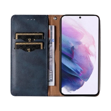 Magnetband Hülle Hülle für Samsung Galaxy S22 (S22 Plus) Tasche Geldbörse Mini Lanyard Anhänger Blau
