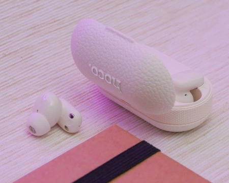 Słuchawki bezprzewodowe Bluetooth HOCO TWS EQ19 Etui ładujące Białe