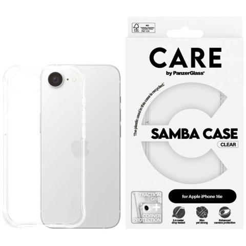 iPhone 16e CARE Case von PanzerGlass Fashion Transparent