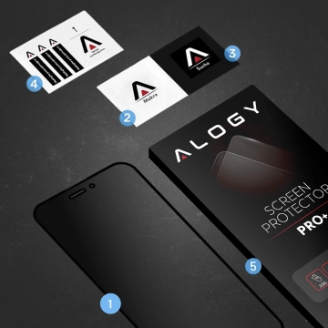 Sichtschutz aus gehärtetem Glas für Apple iPhone 16, matte Displayschutzfolie von Alogy