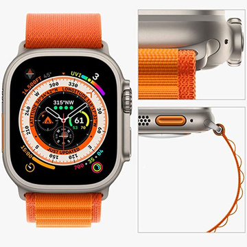 Pasek do zegarka Alogy Sport Strap do Apple Watch 4/5/6/7/8/SE/Ultra (42/44/45/49mm) Pomarańczowy
