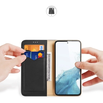 Etui ochronne Dux Ducis Hivo do Samsung Galaxy S23+ pokrowiec z klapką portfel podstawka blokada RFID Czarne