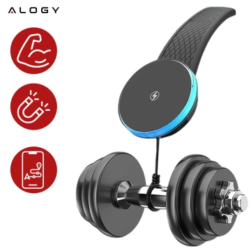 Alogy Kfz-Halterung für MagSafe mit 2-in-1-Induktionsladefunktion (15 W), Schwarz