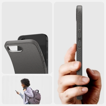Etui Spigen Liquid Air do iPhone 16E Marble Gray TPU z Air Cushion
