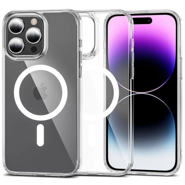 Etui Flexair Hybrid Magsafe do Apple iPhone 15 Pro Clear