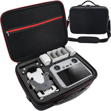 Pokrowiec walizka do drona DJI Mini 4 Pro / DJI Mini 3 Pro / Mini 3 sztywny kuferek etui twarde z paskiem Hard Case Alogy Czarny