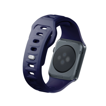 Smartwatch-Zubehör 3mk Silikon-Uhrenarmband für Apple Watch 42/44/45/49 mm Ocean Blue