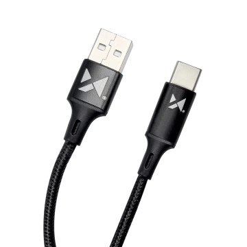 Wozinsky USB - USB Typ C Kabel 2.4A 2m Schwarz(WUC-C2B)