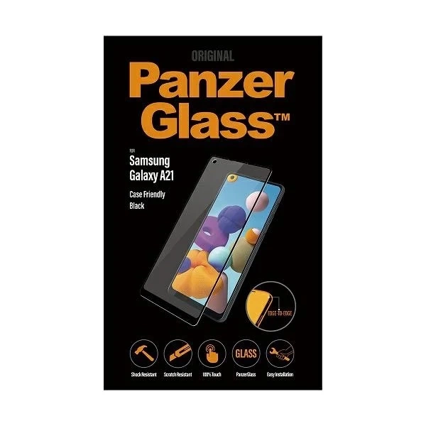 Szkło PanzerGlass E2E Regular do Samsung A21 A215 Case Friendly czarny/black