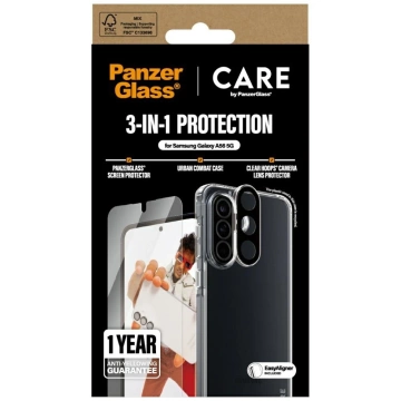 Zestaw ochronny do Samsung Galaxy A56 5G CARE by PanzerGlass Flagship 3w1