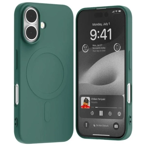 Mercury MagSafe Halbsilikonhülle für iPhone 16 6,1" Grün