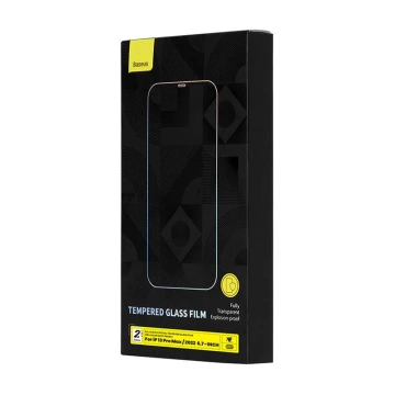 Gehärtetes Glas mit Anti-Staub-Beschichtung 0,3 mm Baseus Crystal für iPhone 14 Plus/13 Pro Max (2 Stück)