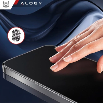 Gehärtetes Glas für Apple iPhone 16 Pro Max 9H Alogy Privacy EasyShield™️ mit Montagerahmen