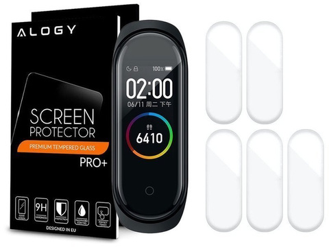 Alogy Polycarbonat-Schutzfolie x5 für Xiaomi Mi Band 4