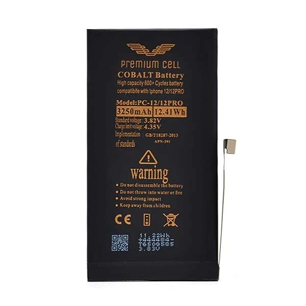 Bateria Premium Cell Cobalt iPhone 12 / 12 Pro 3250mAh 600 Zyklen
