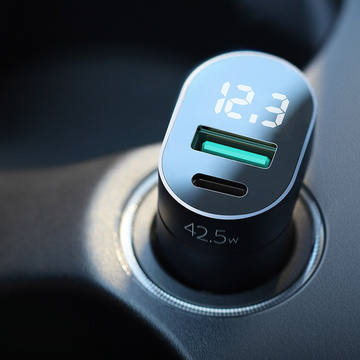 Kfz-Ladegerät Joyroom C-A17 USB USB-C 42,5 W QC PD AFC SCP Dunkelblau