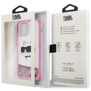 Etui ochronne na telefon Karl Lagerfeld KLHCP12MLNCHCP do Apple iPhone 12 /12 Pro 6,1" różowy/pink hardcase Glitter Choupette Head