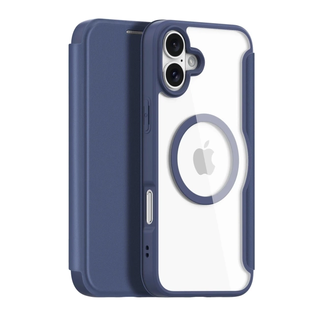 Etui do iPhone 16 Dux Ducis Skin X Pro MagSafe Klapka Niebieskie