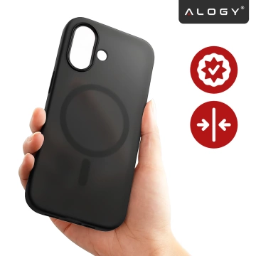 Etui do Apple iPhone 17 – matowa obudowa do MagSafe z ochroną obiektywu, smukłe i odporne na zarysowania, idealne dopasowanie – Alogy Skinny MatteCase™ Czarne