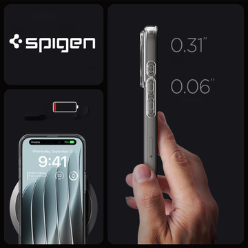 Etui do iPhone 15 Pro Max Spigen Liquid Crystal Case obudowa ochronna na telefon Crystal Clear + Szkło