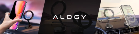 Uchwyt samochodowy na telefon do MagSafe Uchwyt magnetyczny Alogy Car Holder na deskę rozdzielczą do auta Czarny