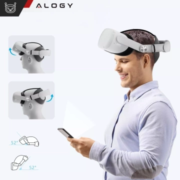 Regulowana Opaska Pasek wymienny do Meta Quest 2 Alogy Elite Strap Biały