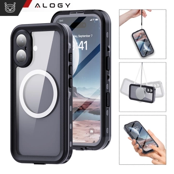 Alogy HydroArmor™ IP68 wasserdichte Hülle mit transparenter Rückseite, 360-Panzerabdeckung für MagSafe für Apple iPhone 16 Plus